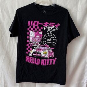 Hello Kitty Tokyo Speed Black T-Shirt
